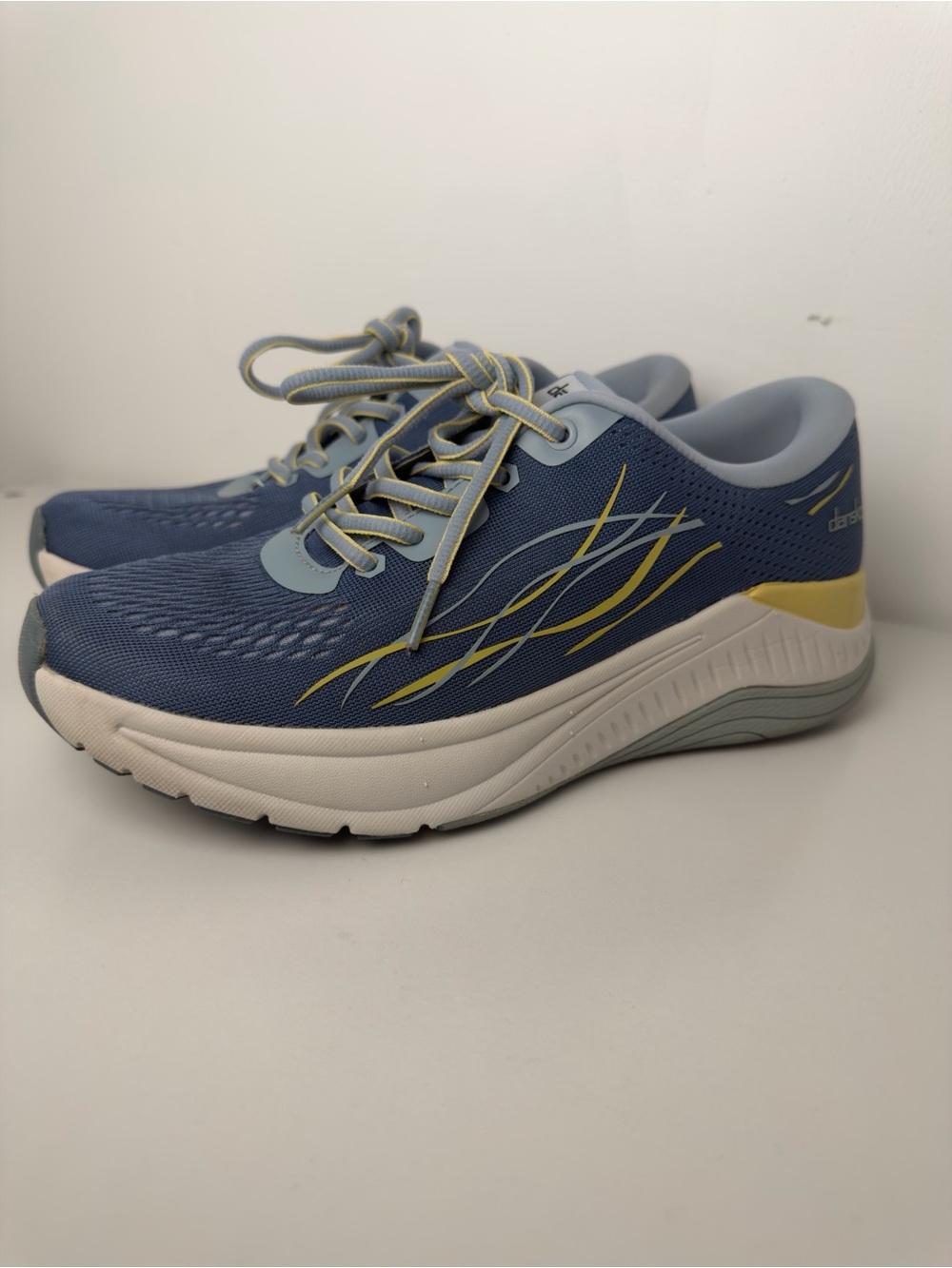 Dansko Blue and Yellow Mesh Walking Shoes - Picture 2 of 8